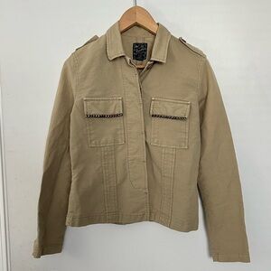 Vintage Y2K Lucky Brand Khaki Button Up Long Sleeve - Size Small